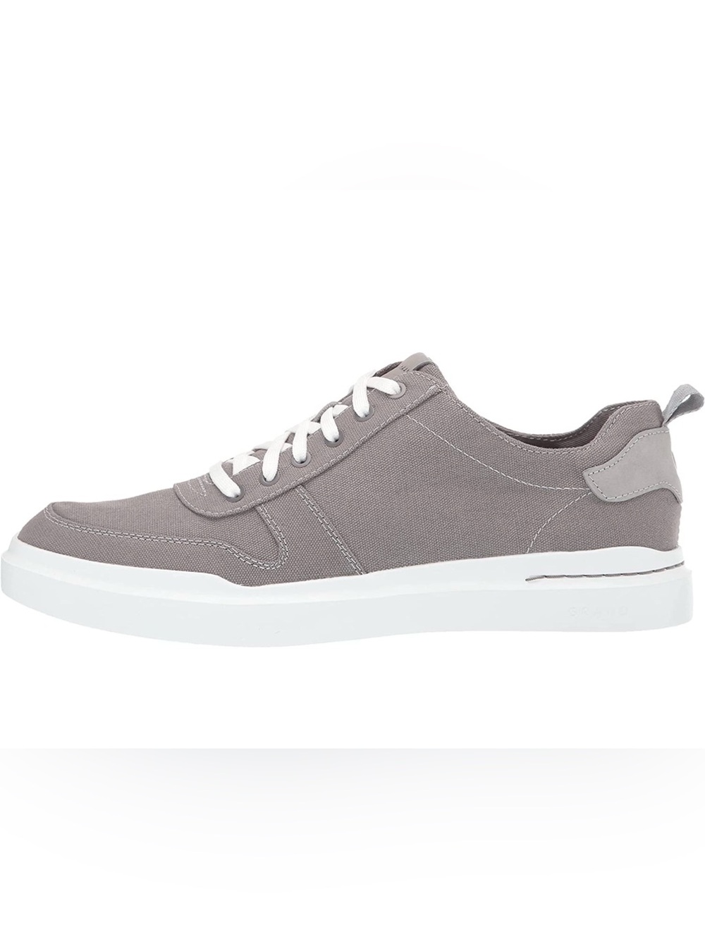 Cole Haan Men’s Gray Canvas Low-Top Sneakers with White Sole - Picture 5 of 16